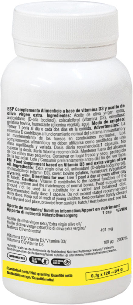 226ers vitamina d3 4000 i.u. 120 cápsulas blandas