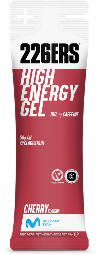 226ers gel de cereza con cafeína de alta energía 160 mg 76 g