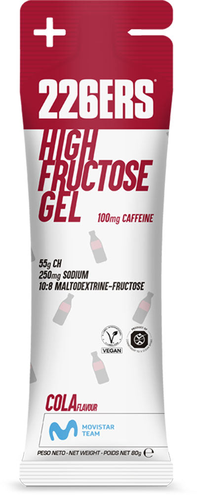 226ers gel de cola con cafeína 100mg alto en fructosa 80g
