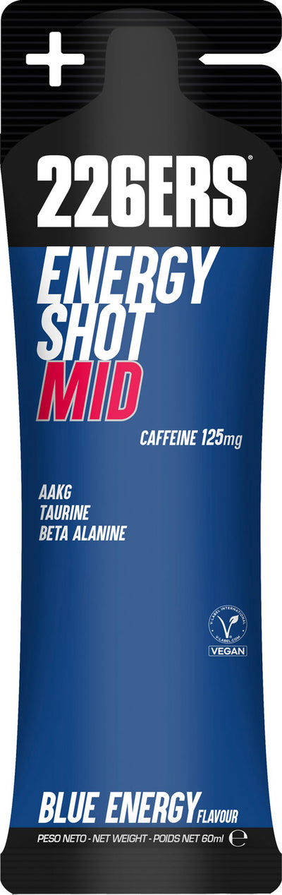 226ers Energy Shot Mid 125 mg cafeína barra energética azul 60 ml