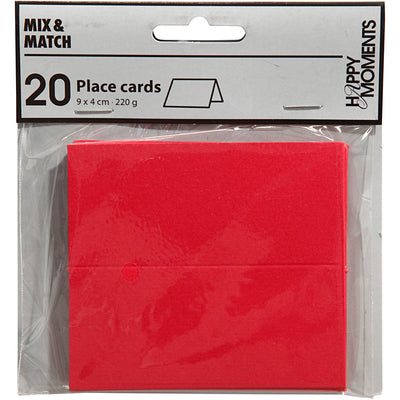 Tarjetas de presentación de empresa Creativ, medidas 9x4 cm, 220 gr, rojo, 20 unidades, 1 caja
