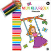 Il libro da colorare delle principesse con palloncini e palloncini con 6 matite colorate