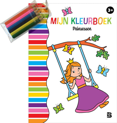 El globo globo libro para colorear princesas con 6 lapices de colores
