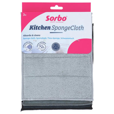 Juego de paños de esponja de microfibra Sorbo de 3 piezas