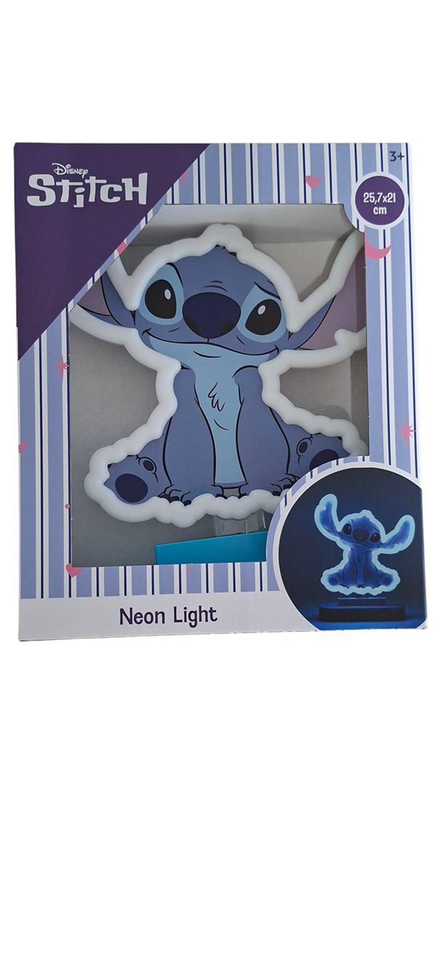 La lampada da tavolo al neon Z1 Stitch 25x22 cm funziona con batterie 3xaa