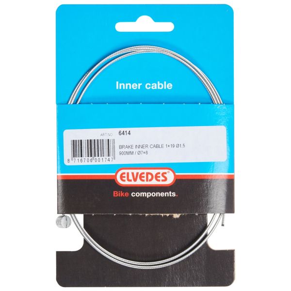 Elvedes Rem Binnenkabel 900mm 1 × 19 Galvanizzato Ø1,5 mm con Ø7 Ø7 × 6mm