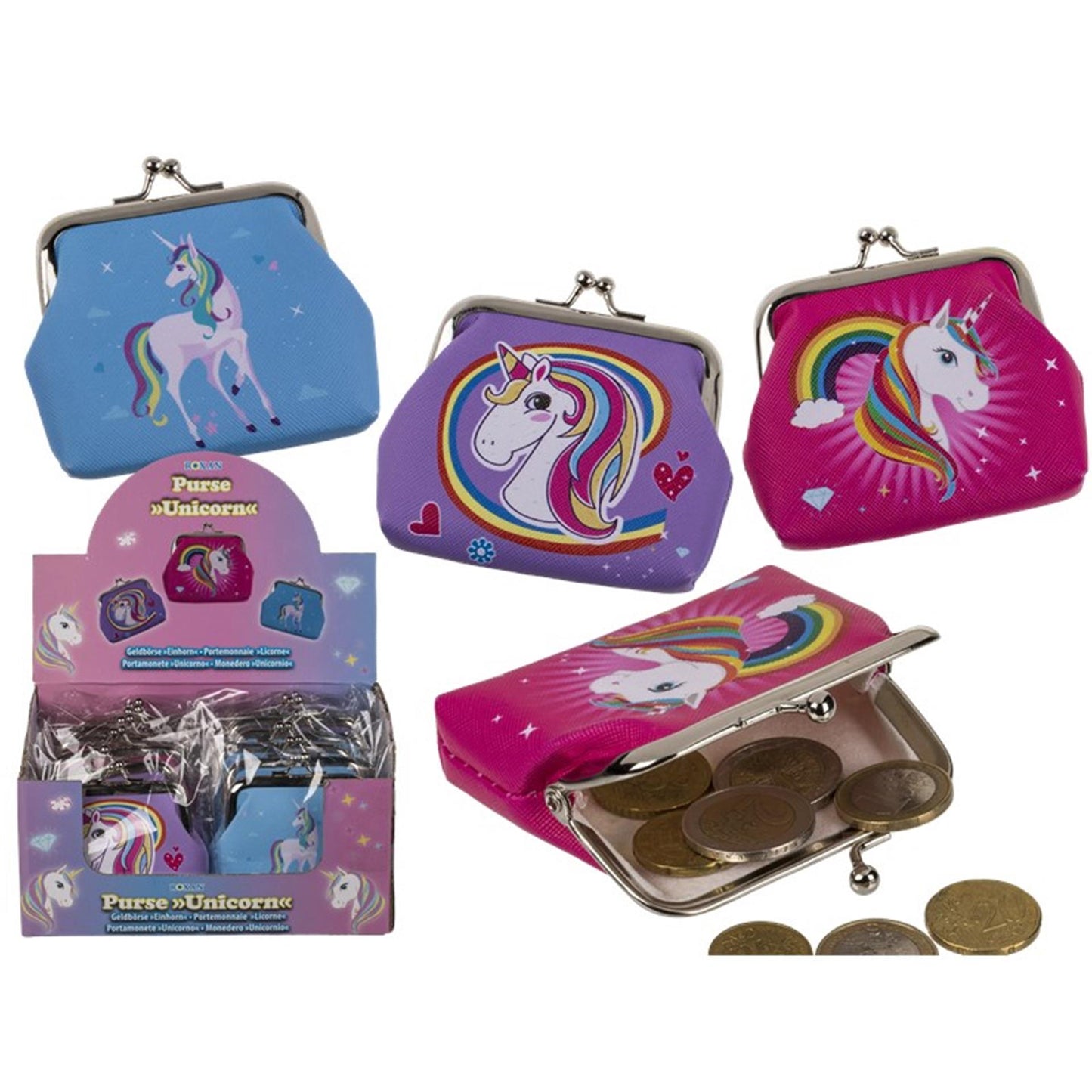 Cartera Out of the blue unicornio plástico 9x8cm