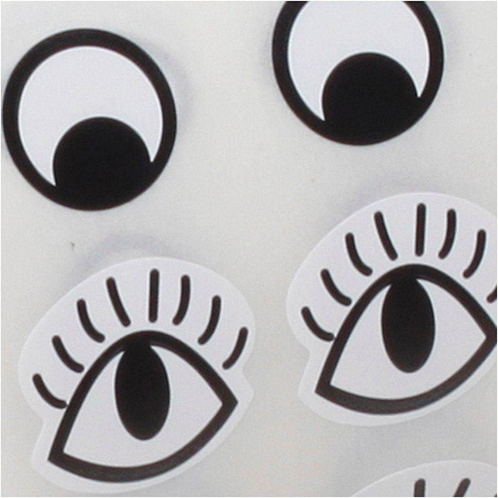 Creativ company http: www.cchobby.nl sticker-ogen-zwart-wit-2000-stuk-1-doos