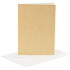 Biglietti e buste aziendali Creativ, formato biglietto 10,5x15 cm, formato busta 11,5x16,5 cm, glitter, 120+250 gr, oro, 4 set 1 scatola