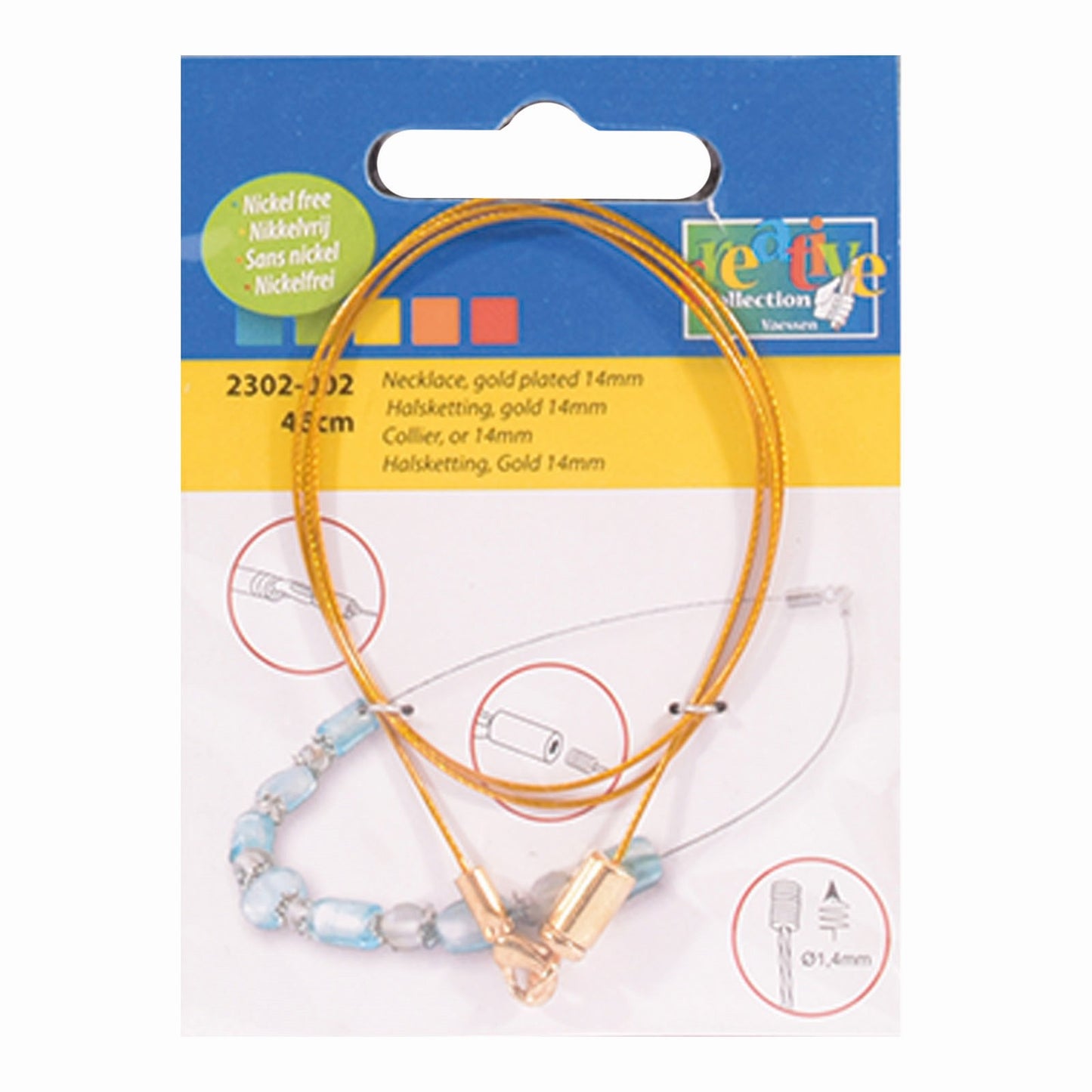 Vaessen creative • catena 46 cm 14 mm placcata oro