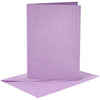 Biglietti e buste aziendali Creativ, formato biglietto 10,5x15 cm, formato busta 11,5x16,5 cm, madreperla, 120+210 gr, viola, 4 set 1 scatola