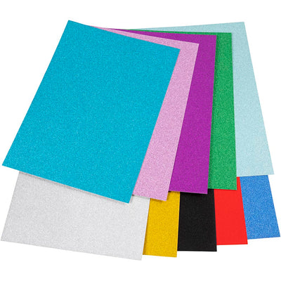 Creativ company glitterkarton, a4, 250 gr, 50 vel 1 doos
