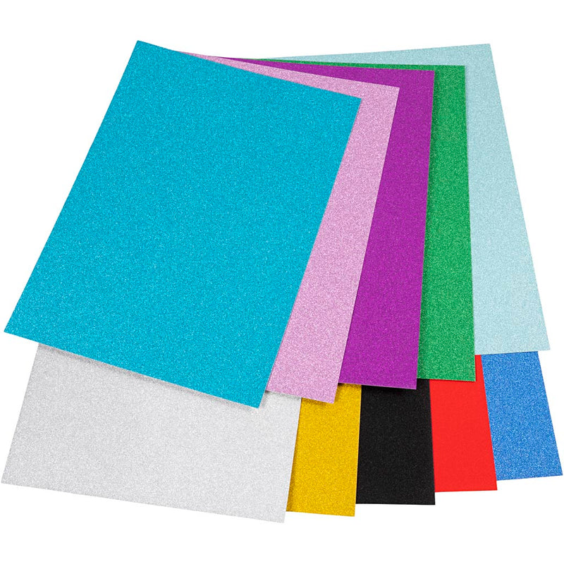 Creativ company glitterkarton, a4, 250 gr, 50 vel 1 doos