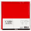 Tarjetas y sobres de empresa Creativ, tamaño tarjeta 15,2x15,2 cm, tamaño sobre 16x16 cm, 230 gr, rojo, 4 juegos 1 caja