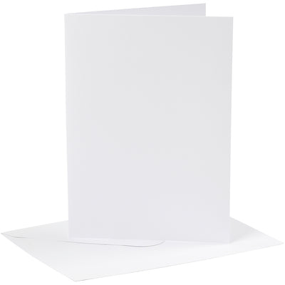 Biglietti e buste aziendali Creativ, formato biglietto 12,7x17,8 cm, formato busta 13,3x18,5 cm, 230 gr, bianco, 4 set 1 scatola