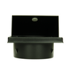 Renson 1066437 - Rejilla de campana extractora de acero inoxidable negra tipo 641 ø125mm, de superficie | 2 piezas
