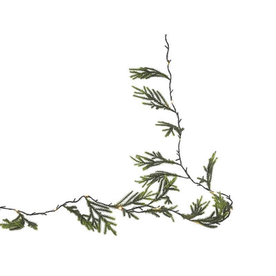 Svenska living garland conífera verde 20led 190cm 2xaa