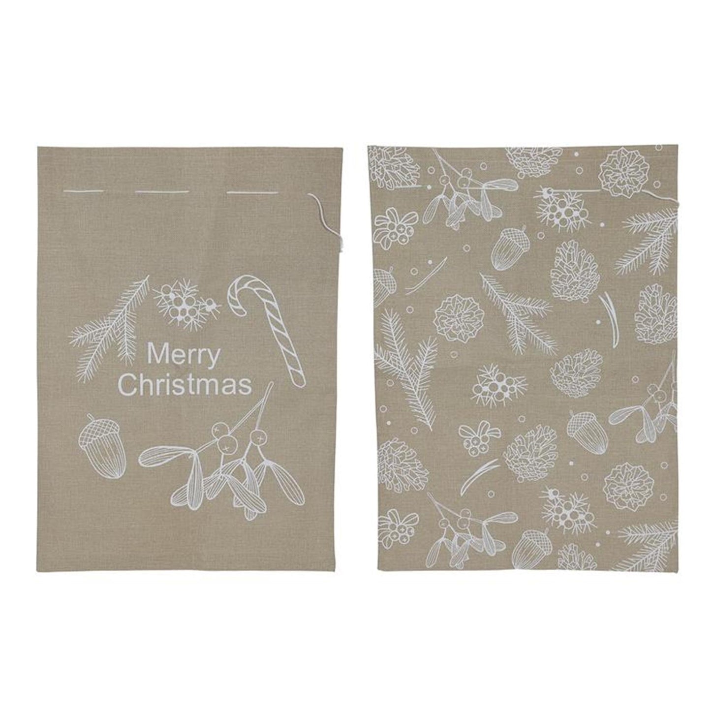Svenska living sacchetto regalo natalizio effetto iuta 50x70 cm