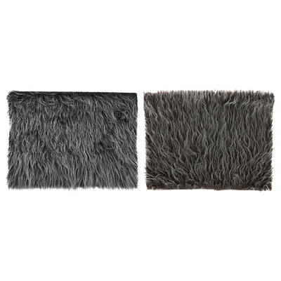 Svenska living vestido pelo largo 40x30cm marrón gris