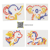 Quercetti insteek mozaïek, 100 pins - afbeelding 3