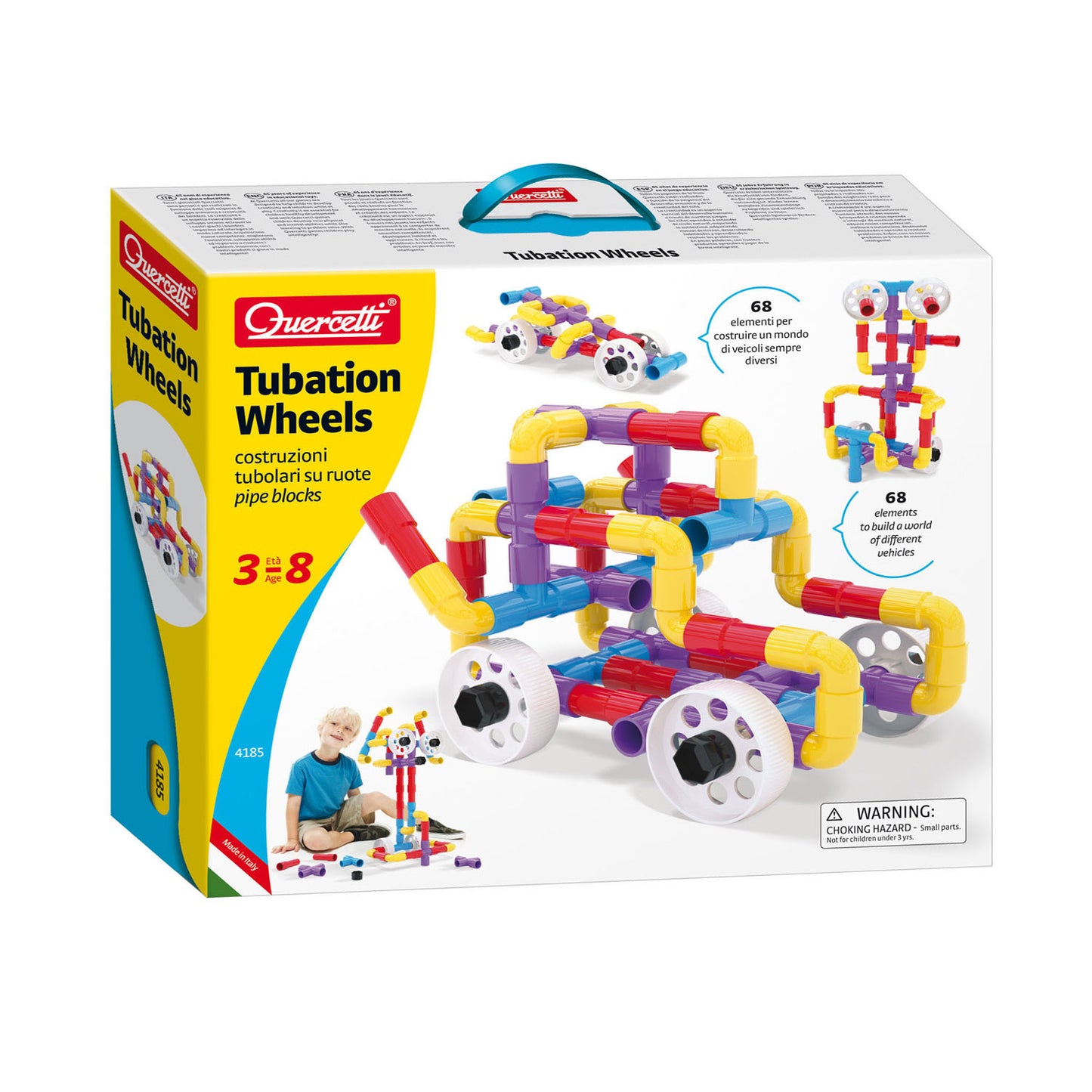 Set di costruzione di tubi Quercetti, 68dlg.
