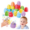 Quercetti bouwblokken baby speelgoed met geluid - 18 stuks.