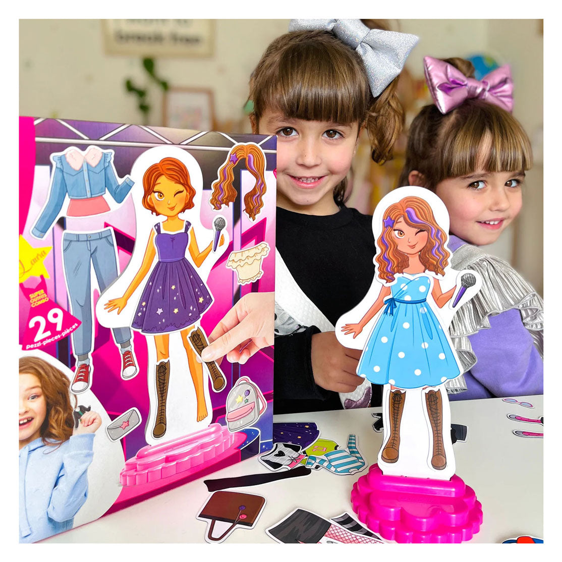 Quercetti muñeca magnética de moda Laura - 28 uds.