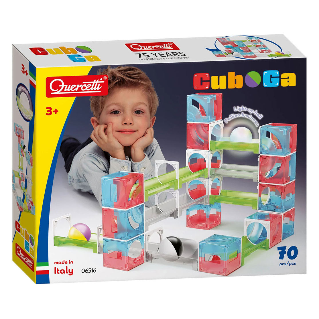 Pista per marmo Cuboga Quercetti - 70 pz.
