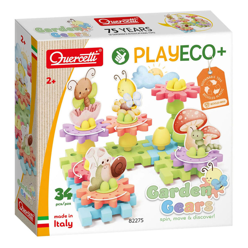 Quercetti playeco+ bloementuin tandwielen