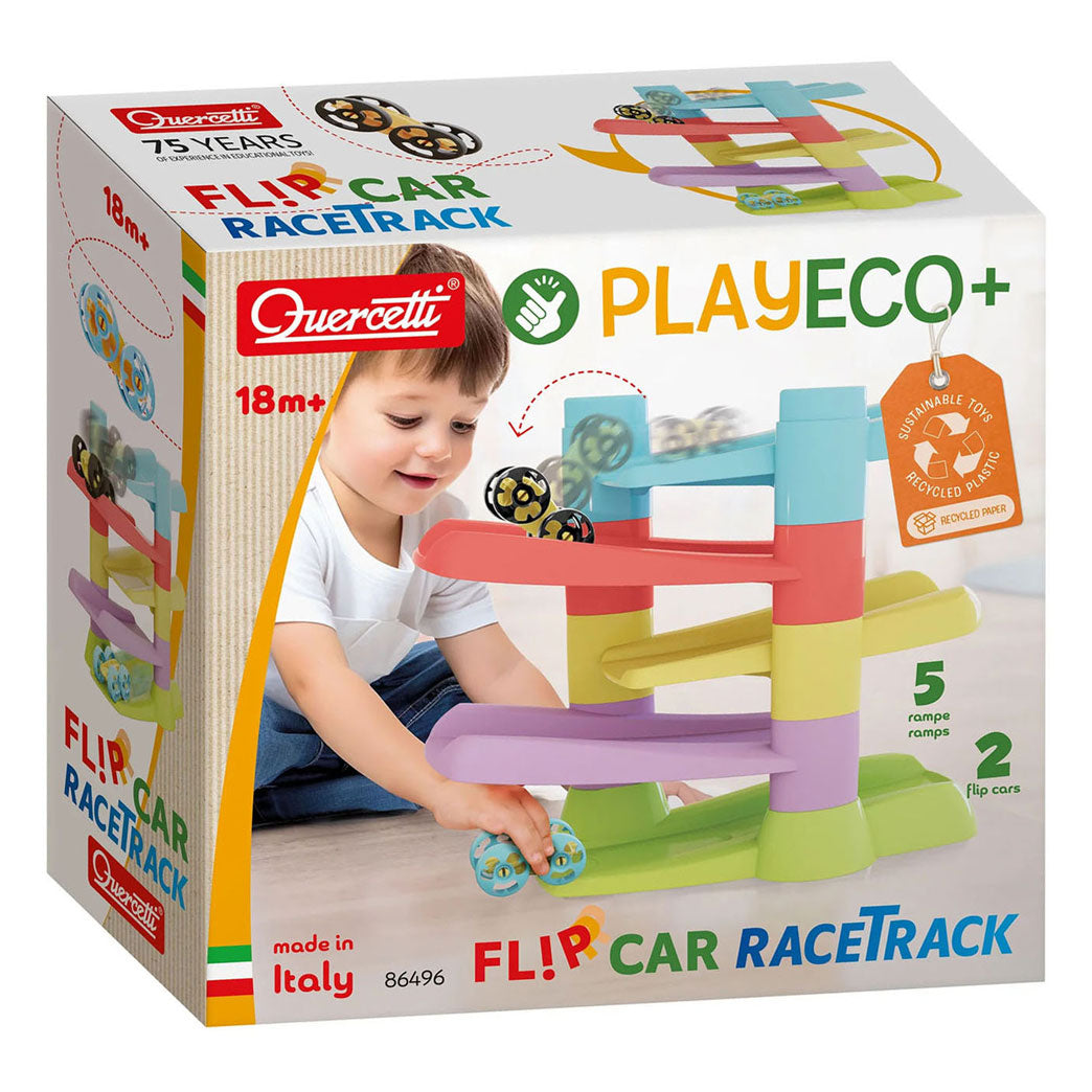 Quercetti playeco+ pista de carreras de autos flip car