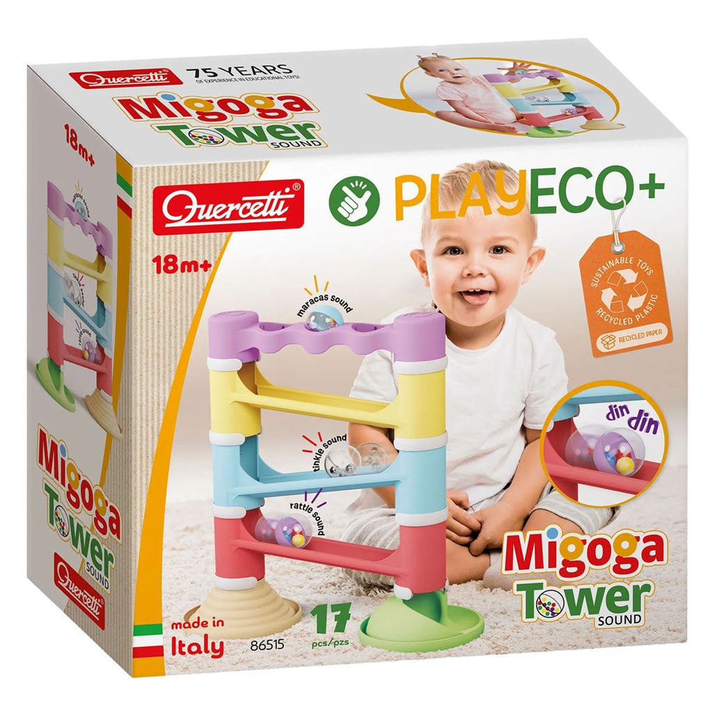 Quercetti playeco+ pista biglie migoga - 17 pz.
