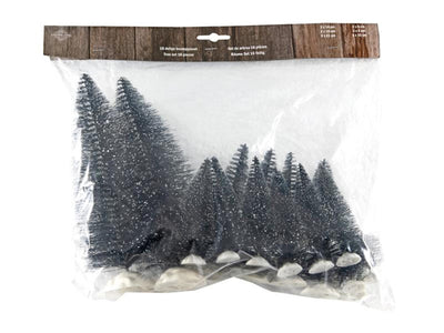 Mini árboles de Navidad Svenska living, paquete de 16 piezas