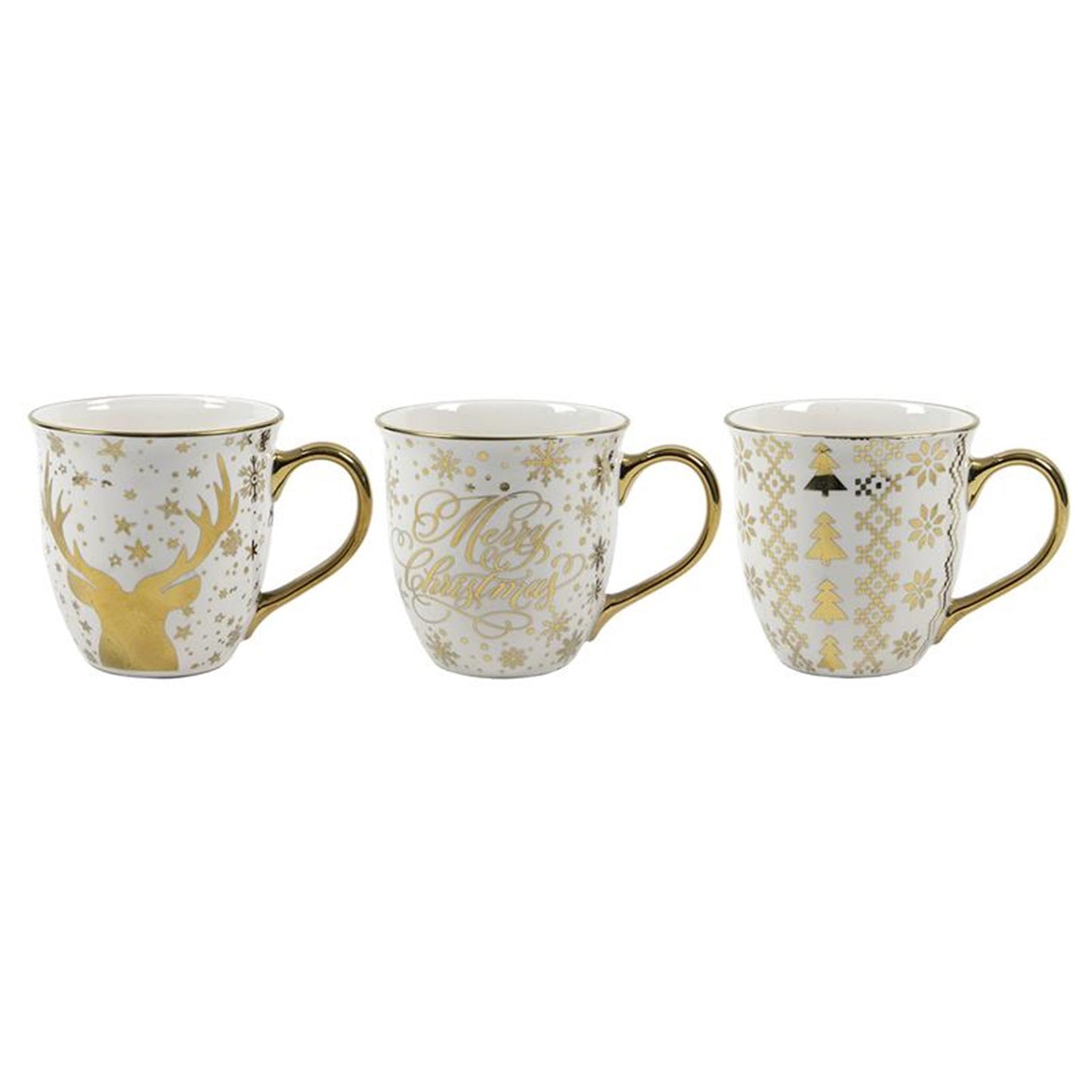 Svenska living Taza navideña dorada 400ml ø11x10,8cm