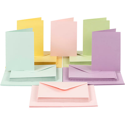 Creative Company Cards and buste Colori pastello, 50 set