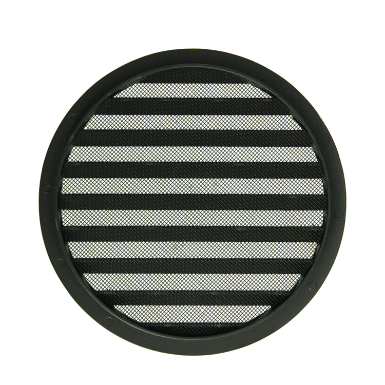 Renson 1061636 - hoja redonda incorporada núm. con malla 434r dia 200 ral 9005 negro | 5 piezas
