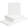 Biglietti e buste aziendali Creativ, formato biglietto 15x15 cm, formato busta 16x16 cm, 120+240 gr, bianco, 50 set 1 scatola