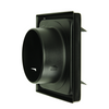 Renson 1068947 - rejilla campana extractora empotrable acero inoxidable 633 negro (dia 150) | 2 piezas