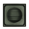 Renson 1068947 - rejilla campana extractora empotrable acero inoxidable 633 negro (dia 150) | 2 piezas