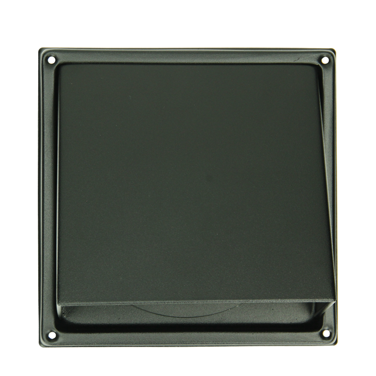 Renson 1066438 - Rejilla de campana extractora de acero inoxidable negra tipo 641 ø150mm, de superficie | 2 piezas