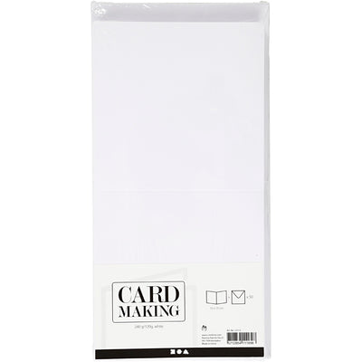 Biglietti e buste aziendali Creativ, formato biglietto 15x15 cm, formato busta 16x16 cm, 120+240 gr, bianco, 50 set 1 scatola