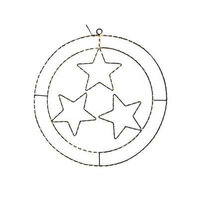 Svenska living led colgante navideño anillo estrellas negro 50cm