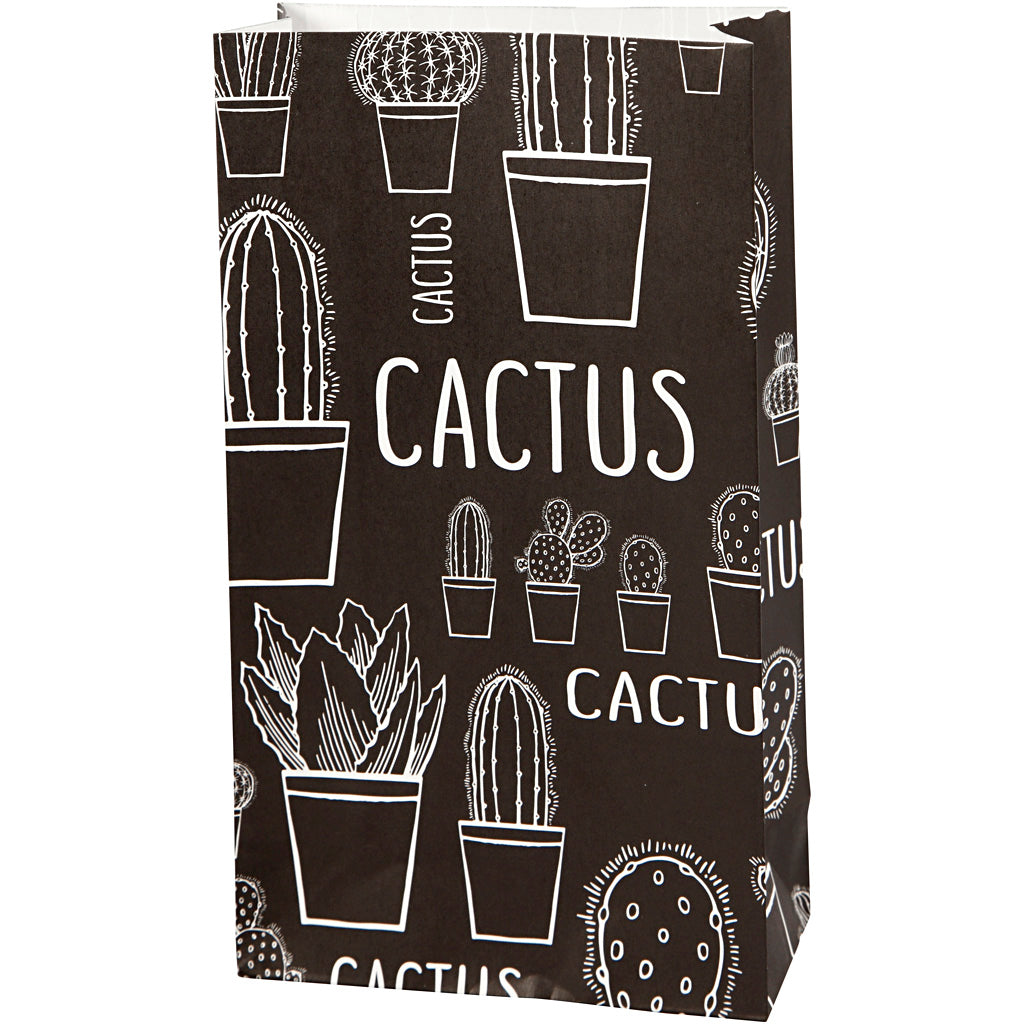 Buste di carta Vivi Gade, cactus, h: 21 cm, misura 6x12 cm, 80 g, 8 pezzi 1 scatola