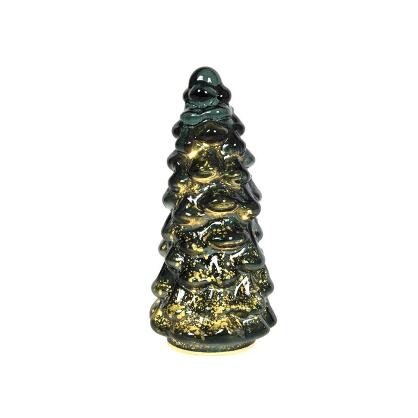 Svenska living beeld kerstboom glas led groen 20cm