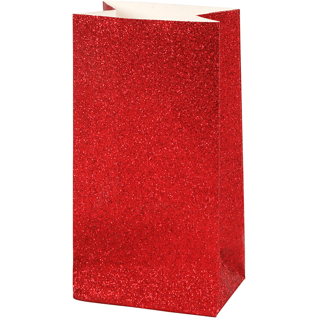 Buste di carta Vivi gade, h: 17 cm, dimensioni 6x9 cm, 200 g, rosso, 8 pezzi 1 scatola