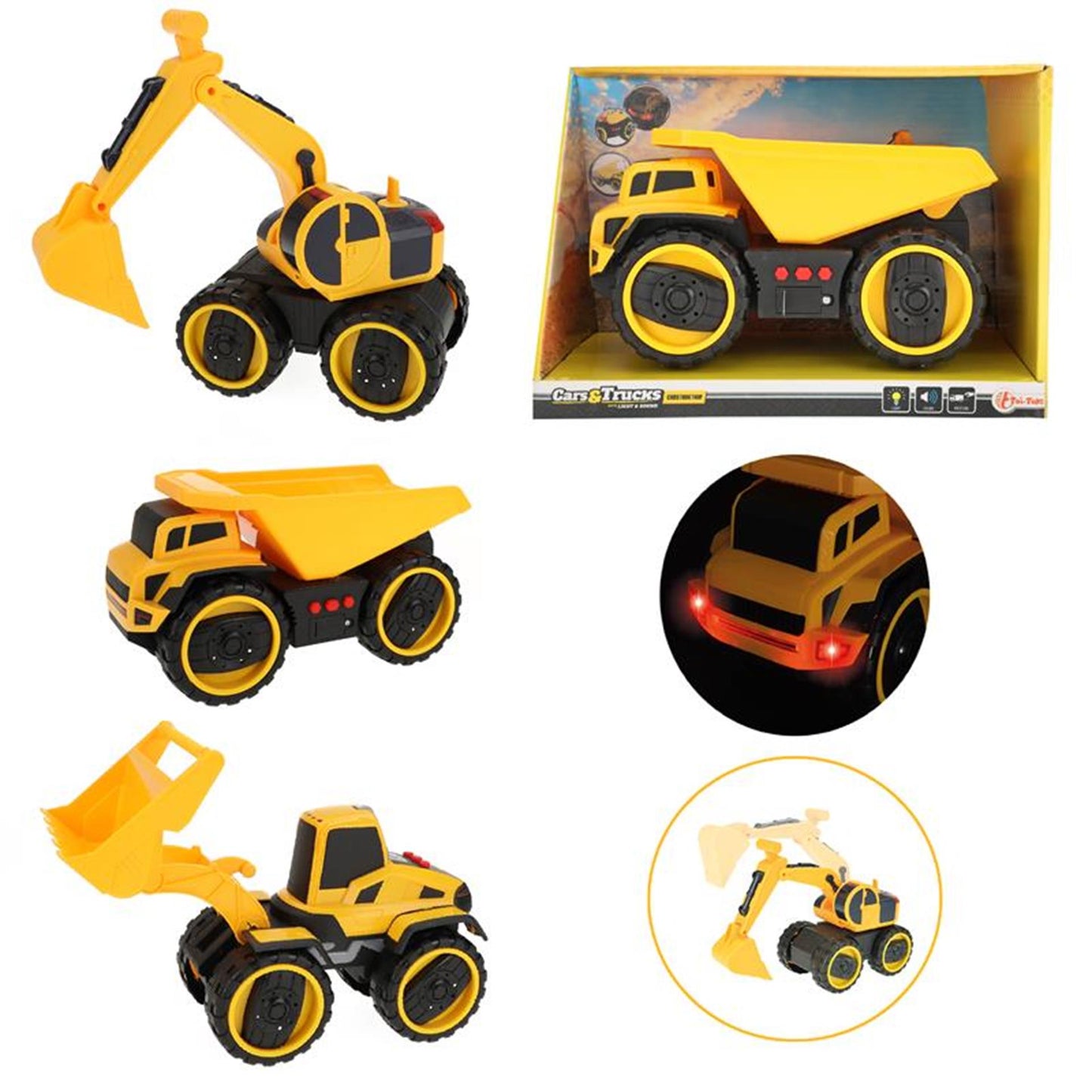 Toi-toys toi toys vehículo de construcción 22cm fricción