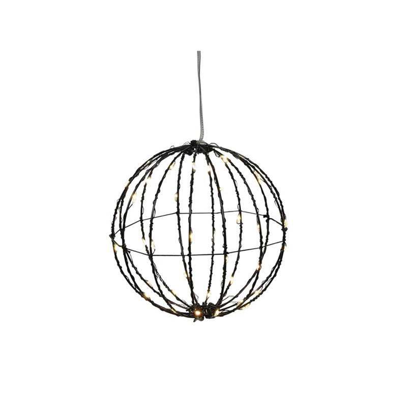Svenska living ball nero 15 cm 40 LED timer a batteria