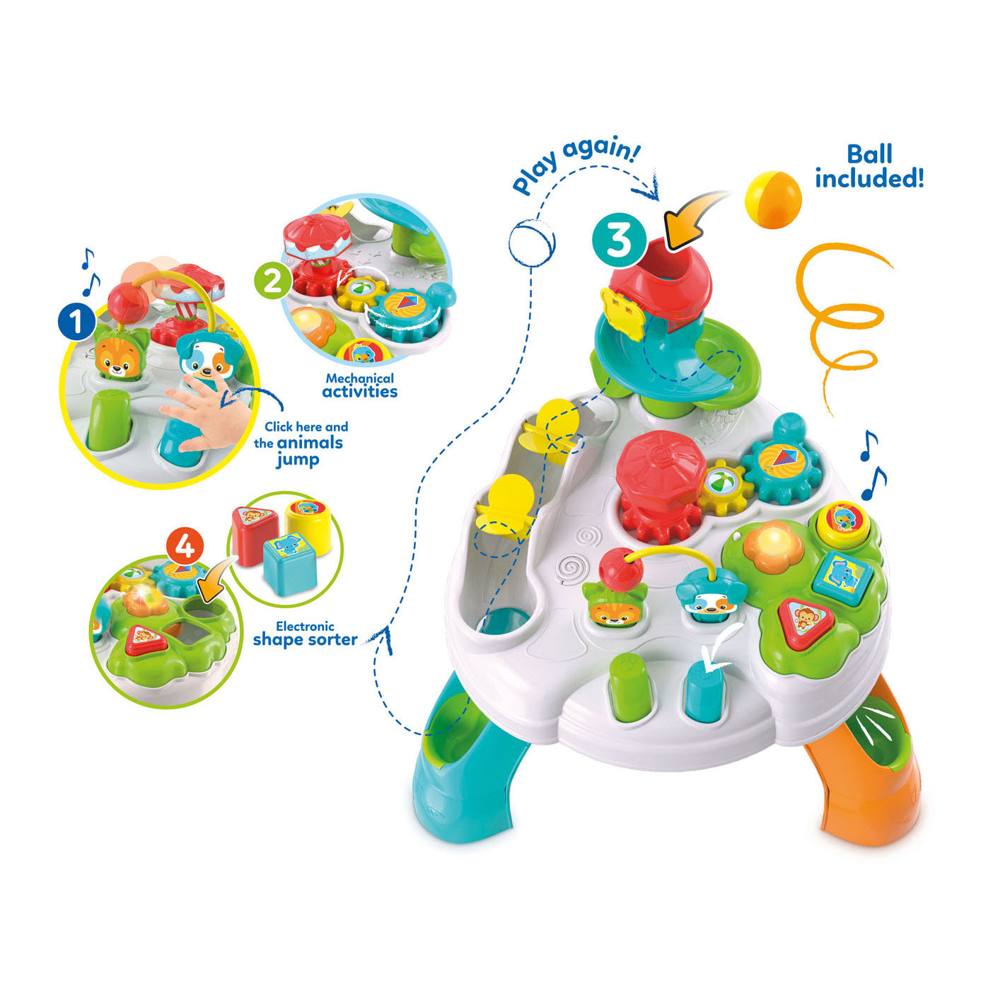 Tavolo da attività interattive di clementoni baby