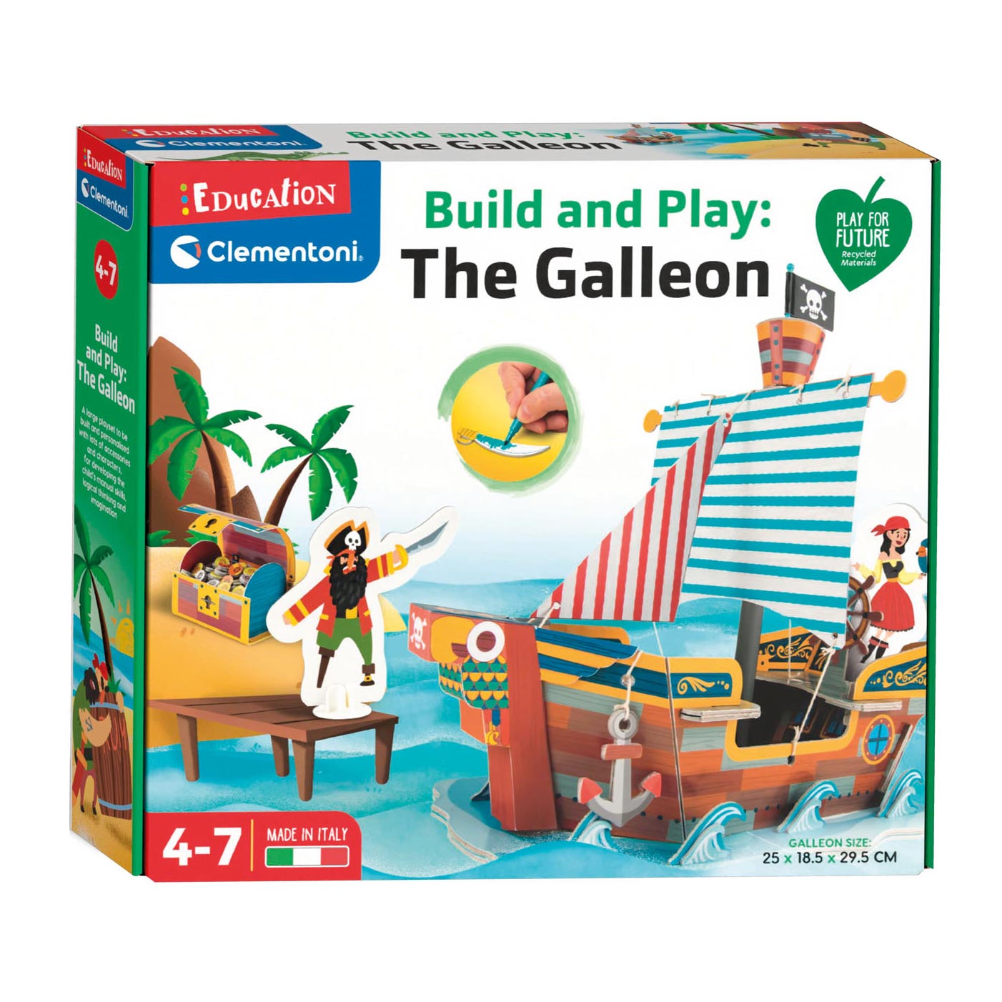 Clementoni Education - Construction Play Piratenboot