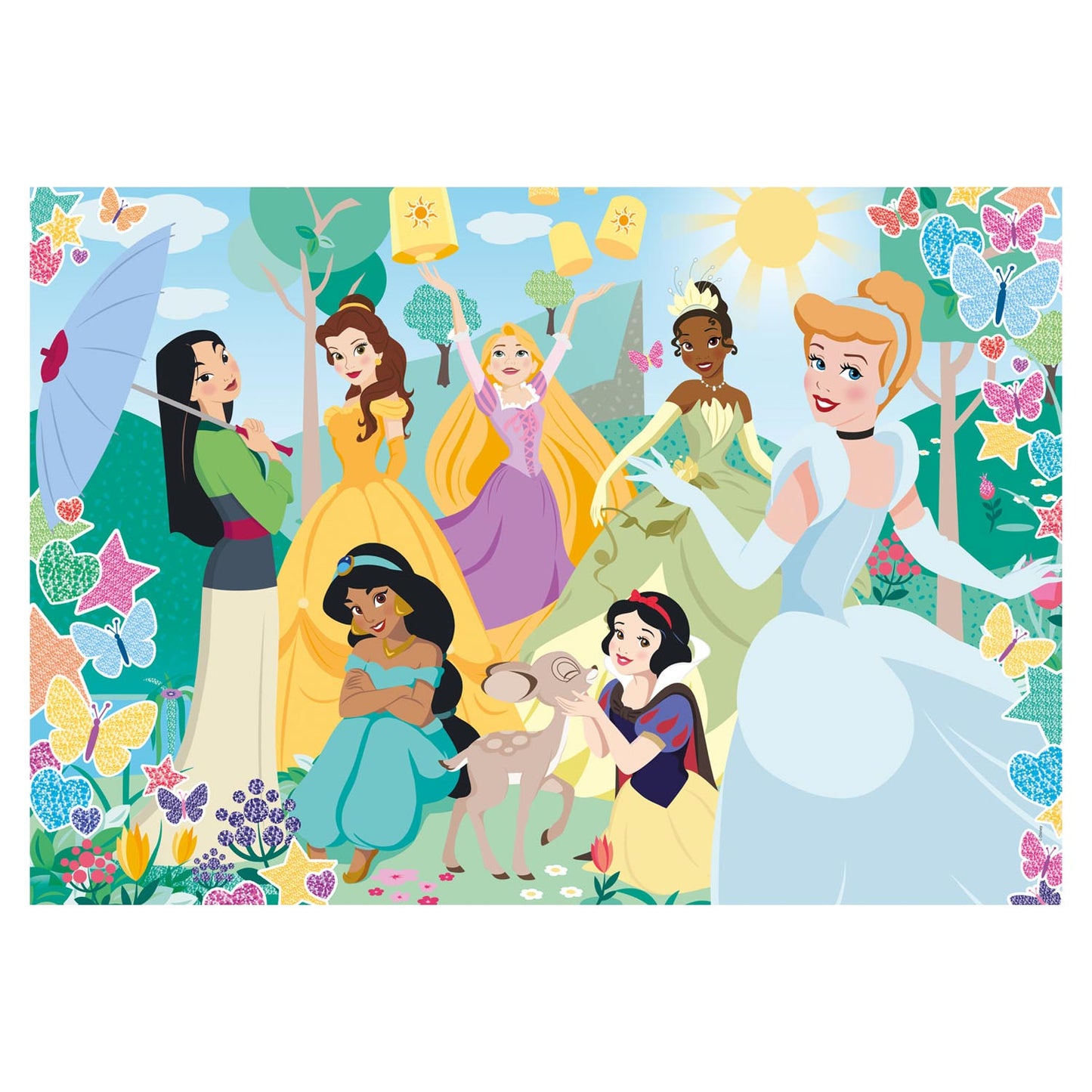 Clementoni Glitter Puzzle Princess, 104.