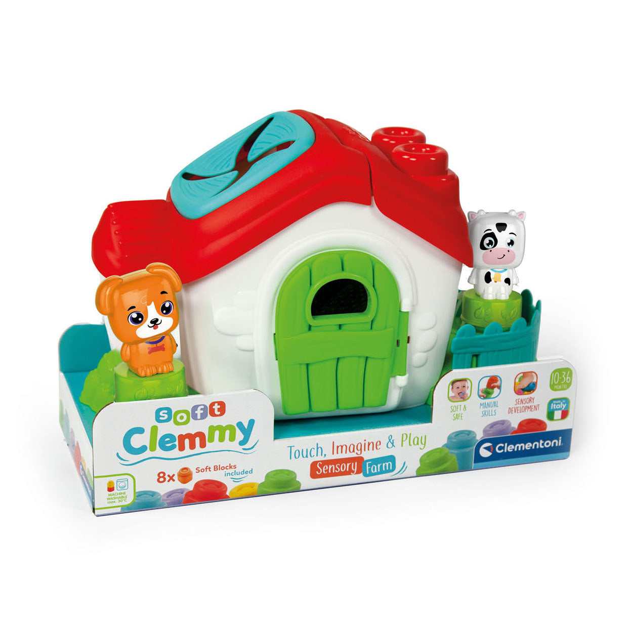 Clementoni Baby Clemmy Sensory Farm con blocchi